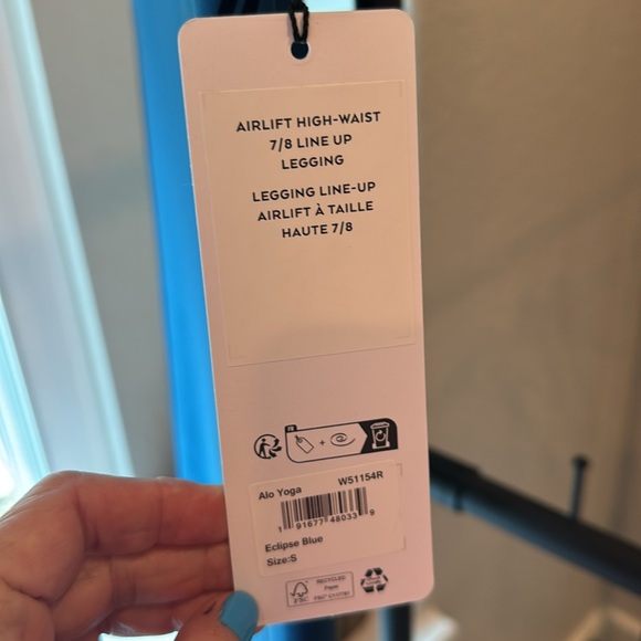 NWT Alo yoga line up leggings size small-eclipse blue - Picture 7 of 16